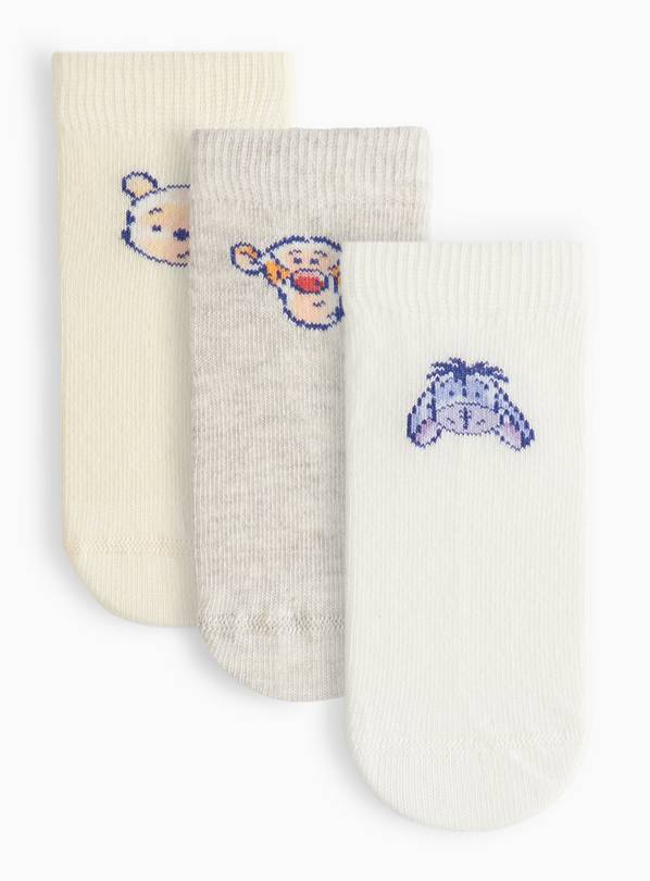 Winnie The Pooh Ankle Socks 3 Pack 1-6 months